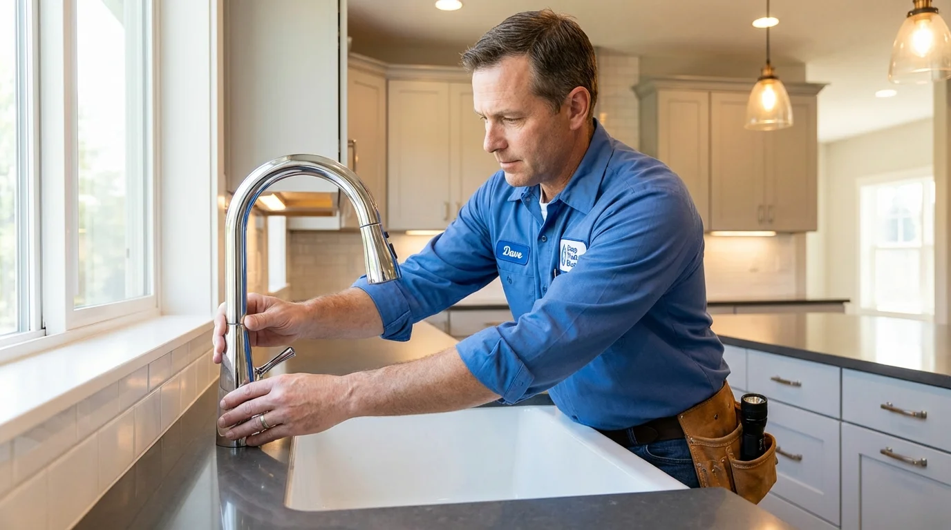 Kitchen faucet installation by Johns Plumbing LLC in Graton